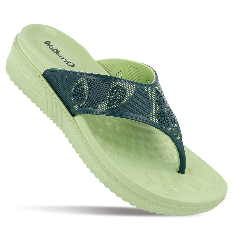 Premium Casual Footwear Walkaroo Womens Flip Flop  - WC4873 Olive