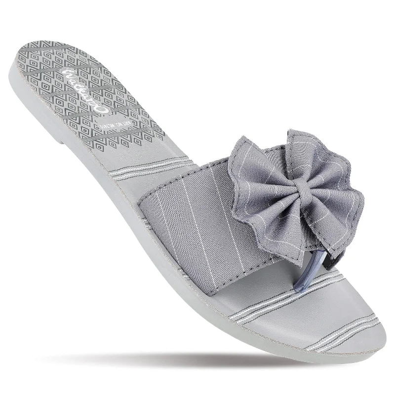 Bold Fashion Footwear Women's Slide Sandals  - WL7410 Grey