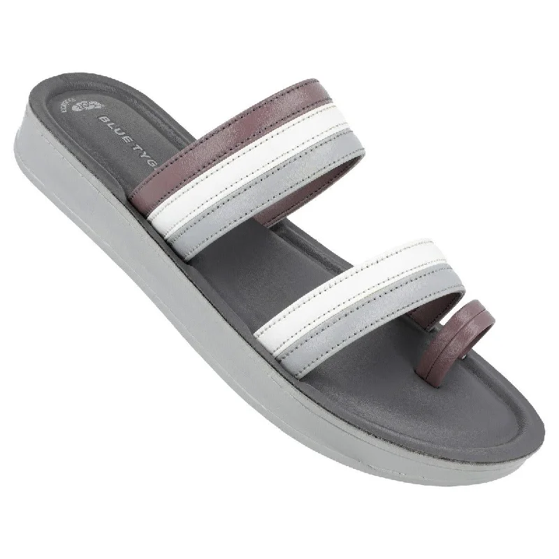 Affordable Shoe Fashion Blue Tyga Womens Slip-On Slide Sandal  - BT2325 Grape