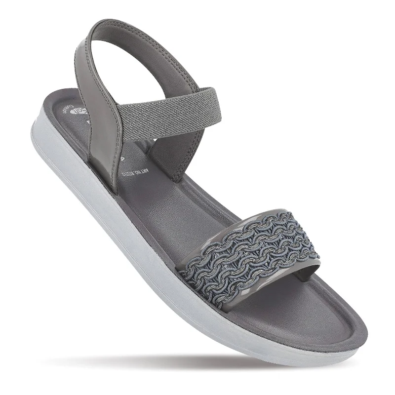 Must-Have Shoe Styles Blue Tyga Womens Embellished Flatform Sandals  - BT2712 Grey