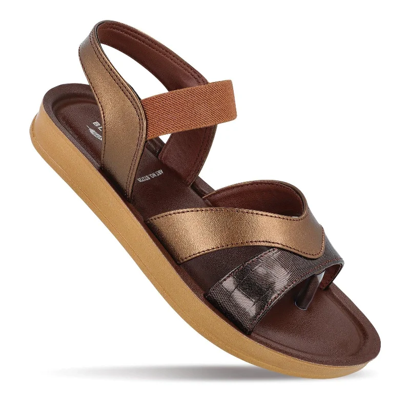Comfortable Fashionable Shoes Walkaroo Womens Sandal  - BT2729 Brown