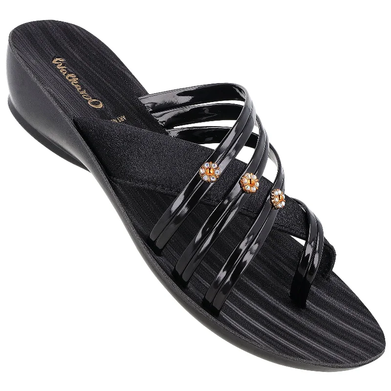 Comfortable Slip-Resistant Shoes Women's Daily Wear Sandals  - BX2650 Black
