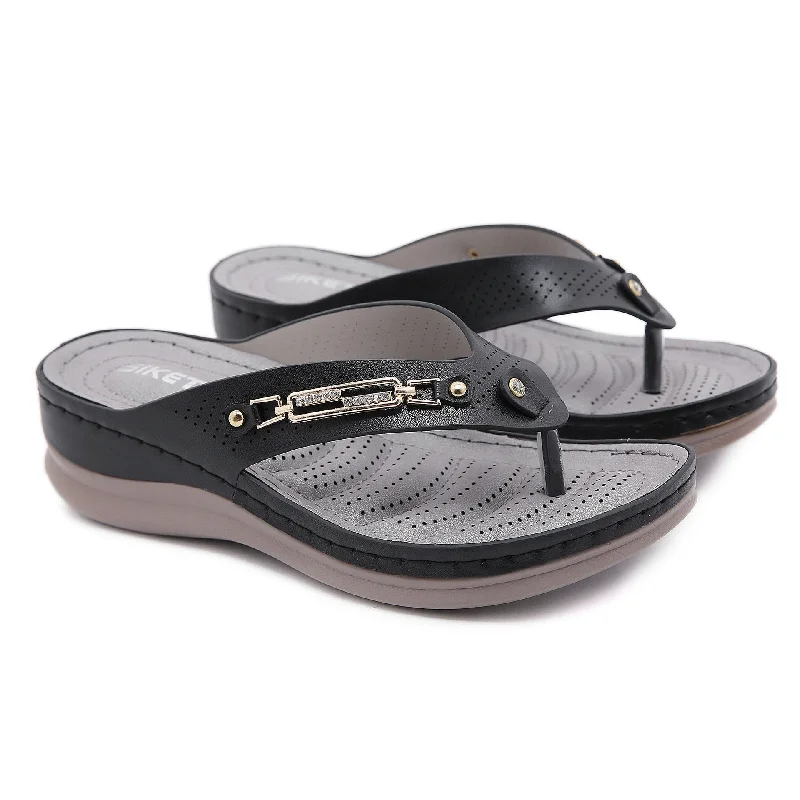 Seasonal Footwear Sale Women's Black Summer Microfiber Leather Flip Flop Solid Flat Slippers Seasonal Footwear Sale Women's Black Summer Microfiber Leather Flip Flop Solid Flat Slippers