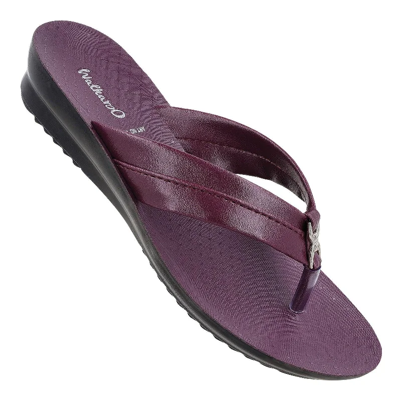 Trend Forward Threads Women's Daily Wear Sandals  - W172 Dark Grape