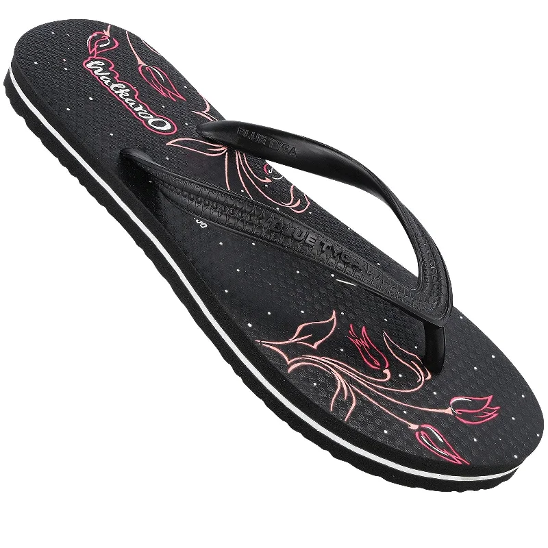 Comfortable Breathable Running Shoes Women's Hawai Slippers - HL261 Pink Black