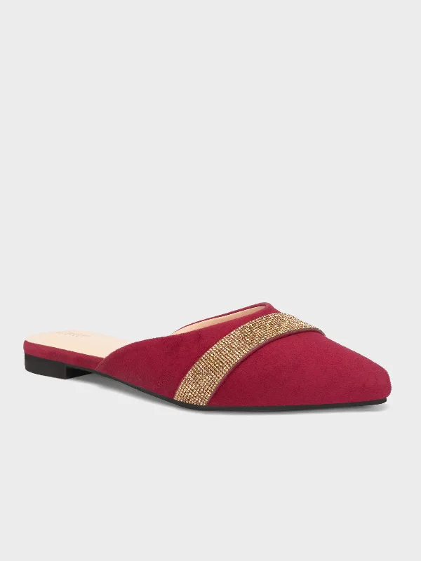 Women's "LEATON" Open Back Fancy Slippers