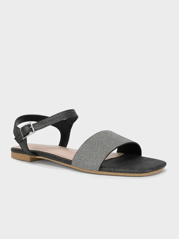 Womens "ORIOLE" Shimmer Flat Sandals