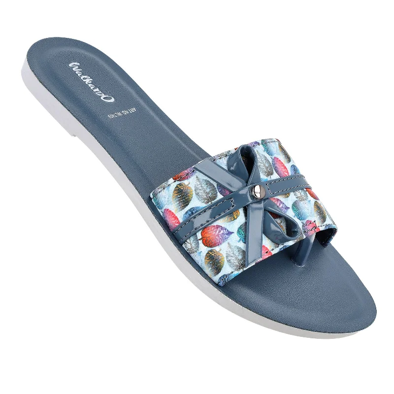 Sale Clearance Women's Slide Sandals  - WL7409 Teal Blue