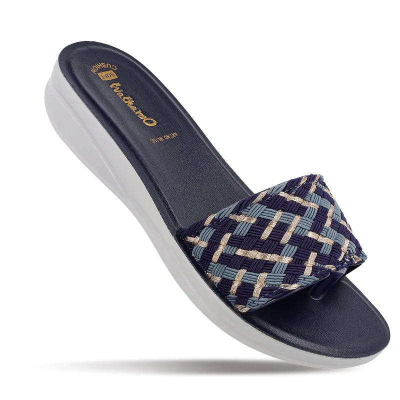 Latest Fashion Women's Slide Sandals  - WL7583 Navy Blue