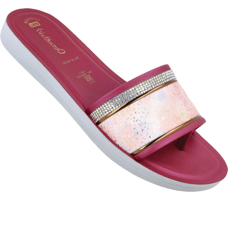 Valentine's Special Women's Slide Sandals - WL7669 Maroon
